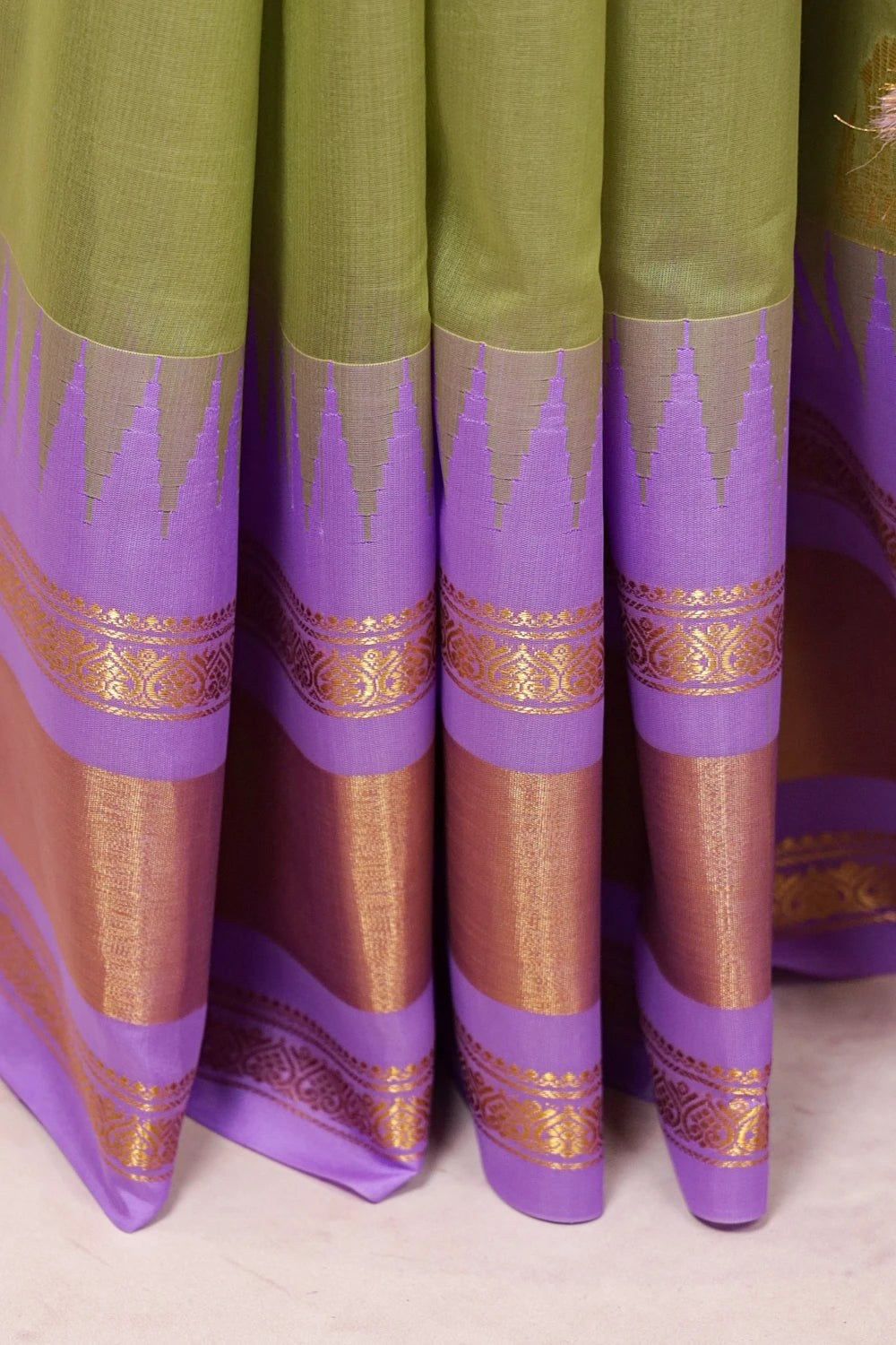 Light Green Cotton Silk Saree