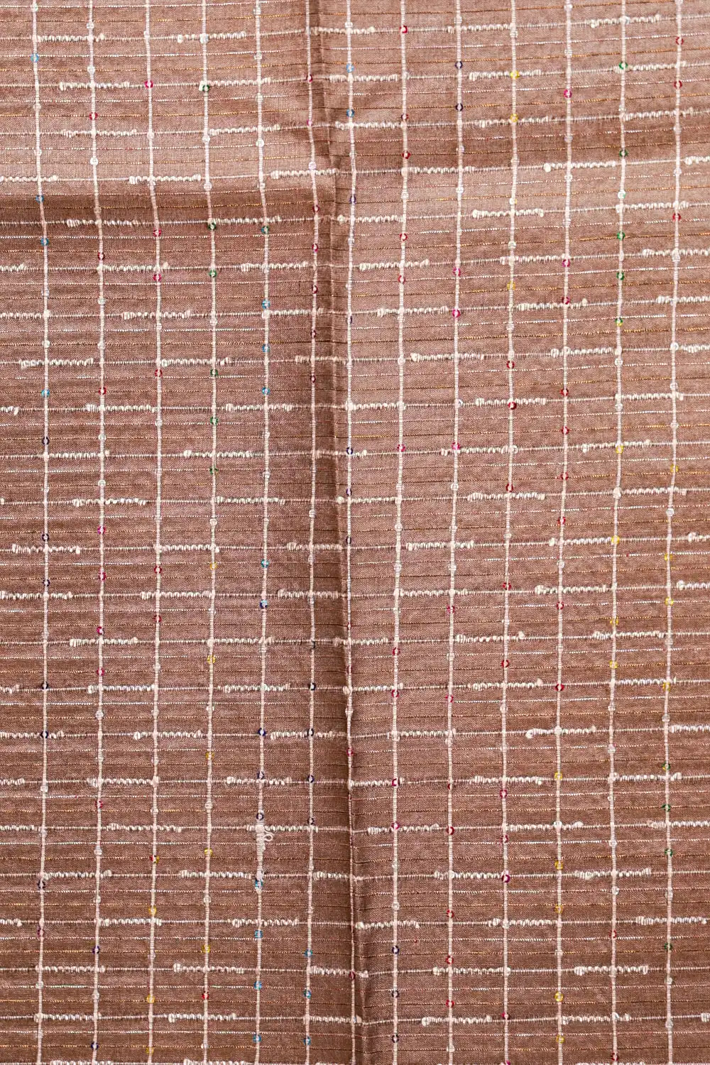Brown Tussar Silk Saree