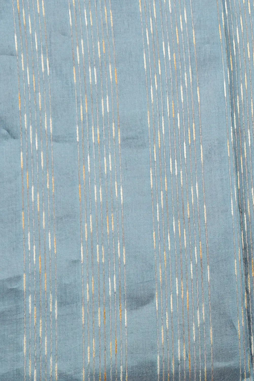 Blue Tussar Silk Saree