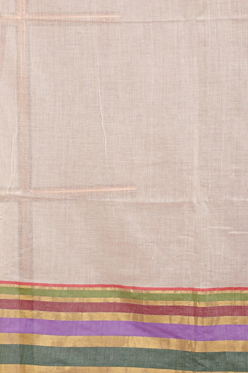 Cream Mul Cotton Kerala Saree