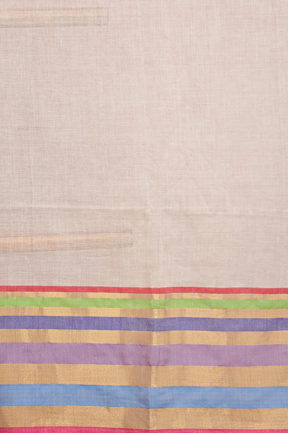 Off White Mul Cotton Kerala Saree