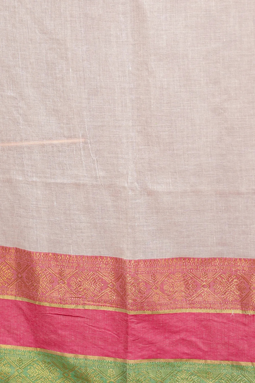 Cream Mul Cotton Kerala Saree