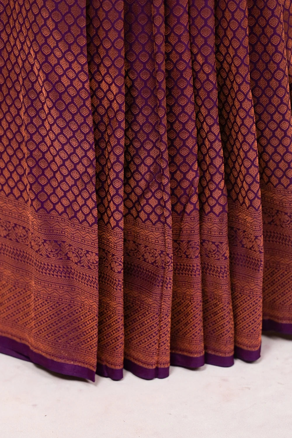 Purple Kancheepuram Semi Silk Saree