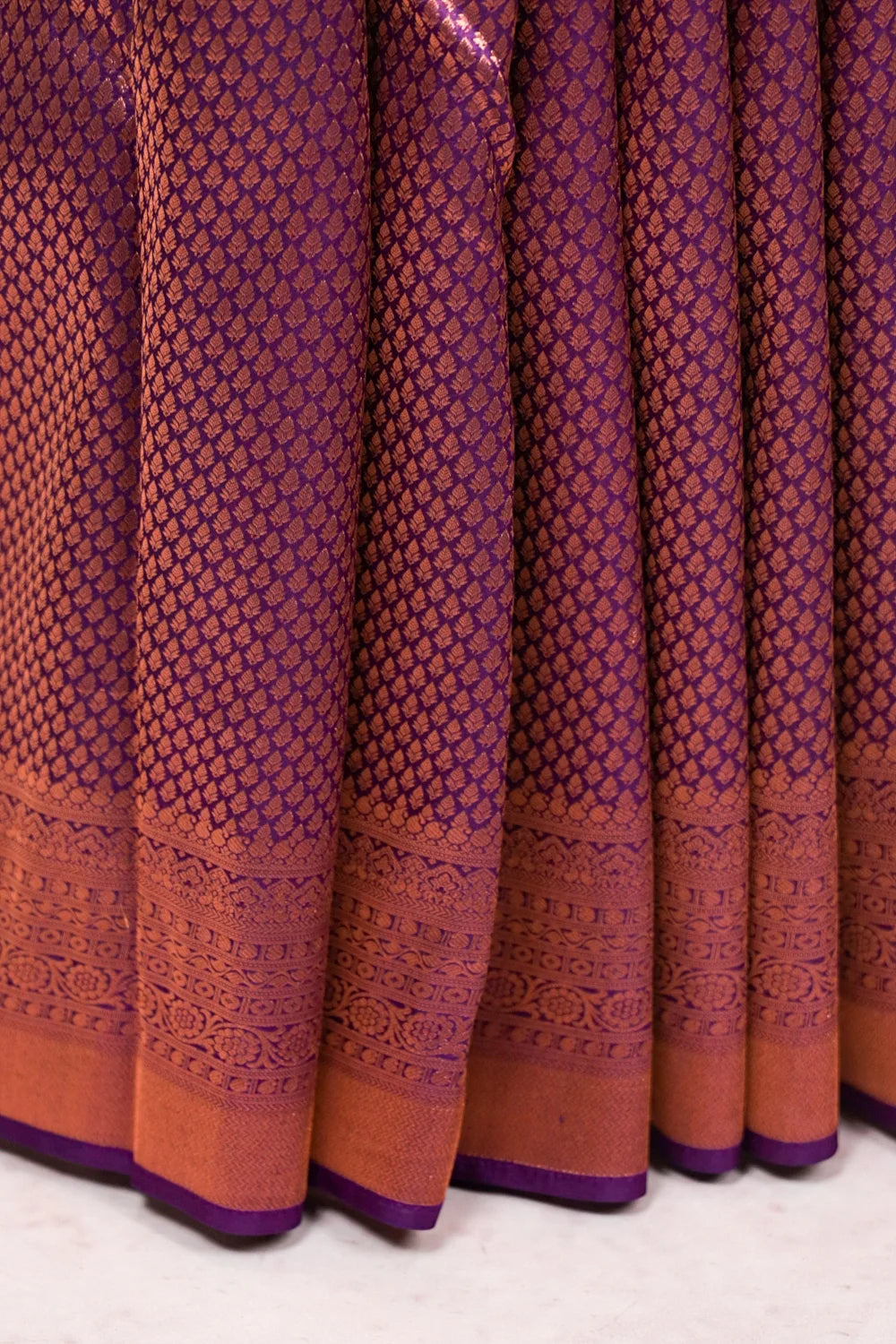Violet Purple  Kancheepuram Semi Silk Saree