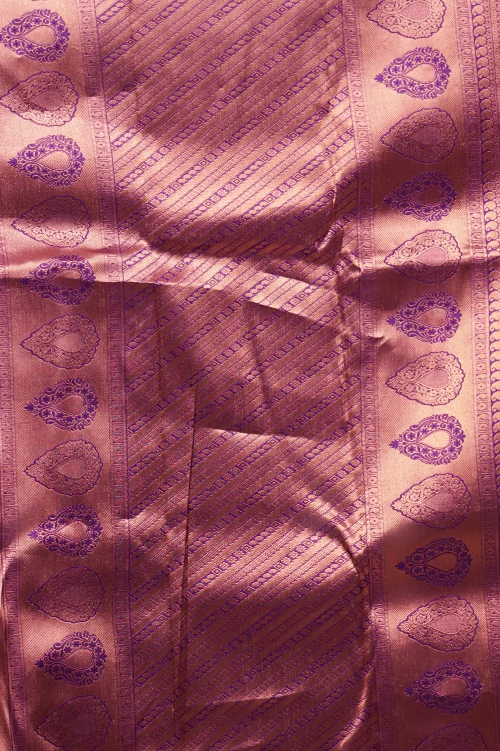 Violet Purple  Kancheepuram Semi Silk Saree