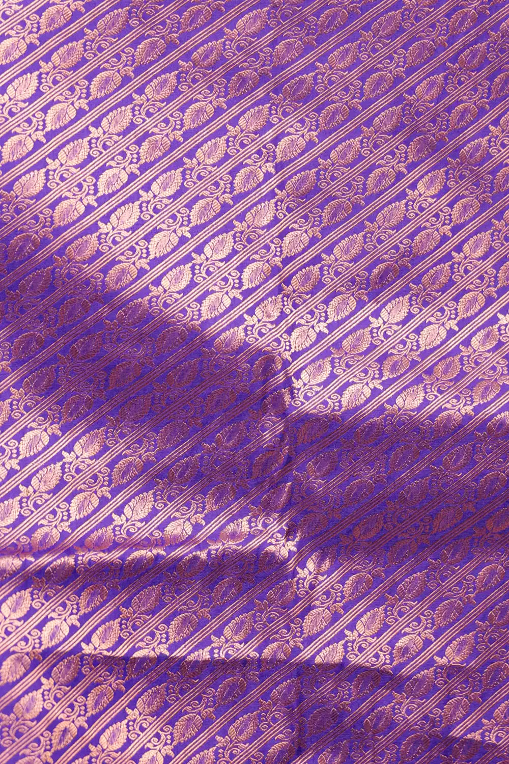 Dark Lavender Kancheepuram Semi Silk Saree