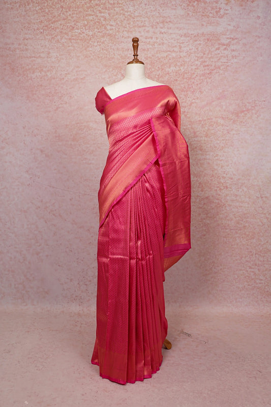 Pink Kancheepuram Semi Silk Saree - Seematti