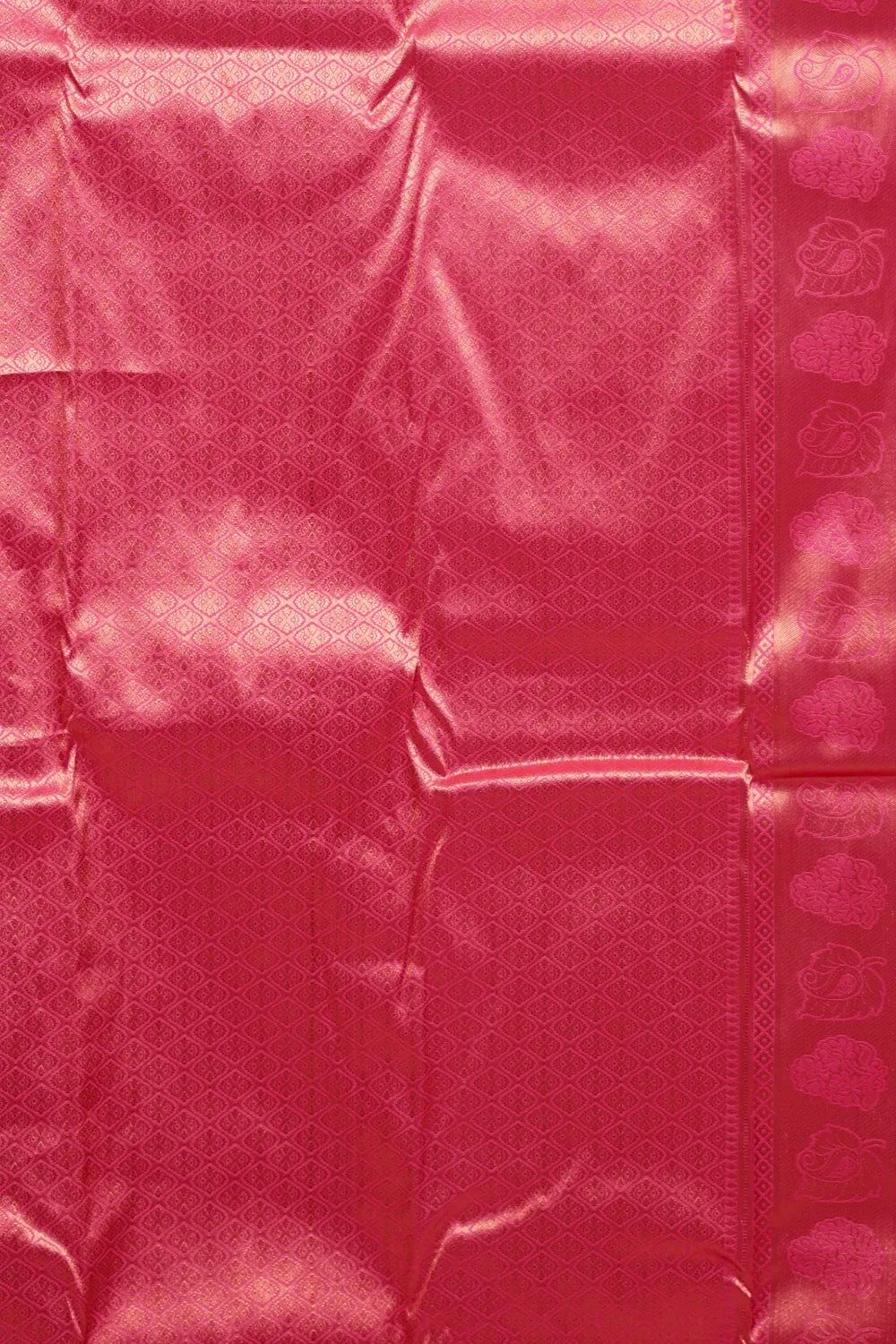 Pink Kancheepuram Semi Silk Saree