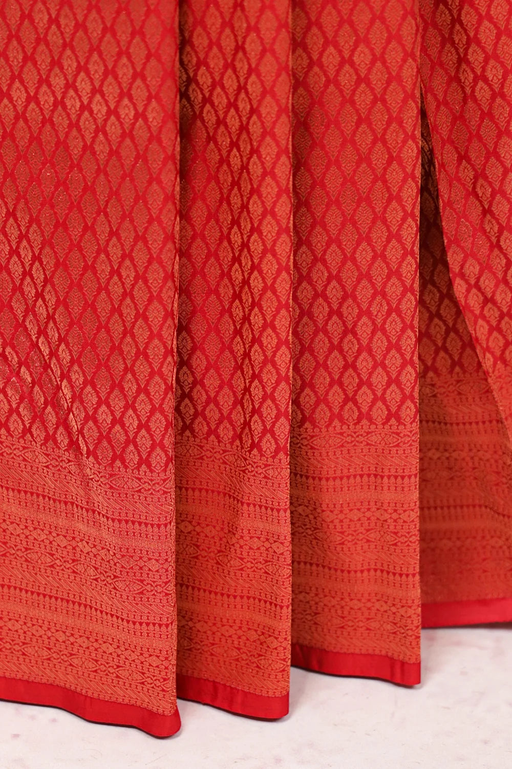 Maroon Kancheepuram Semi Silk Saree - Seematti