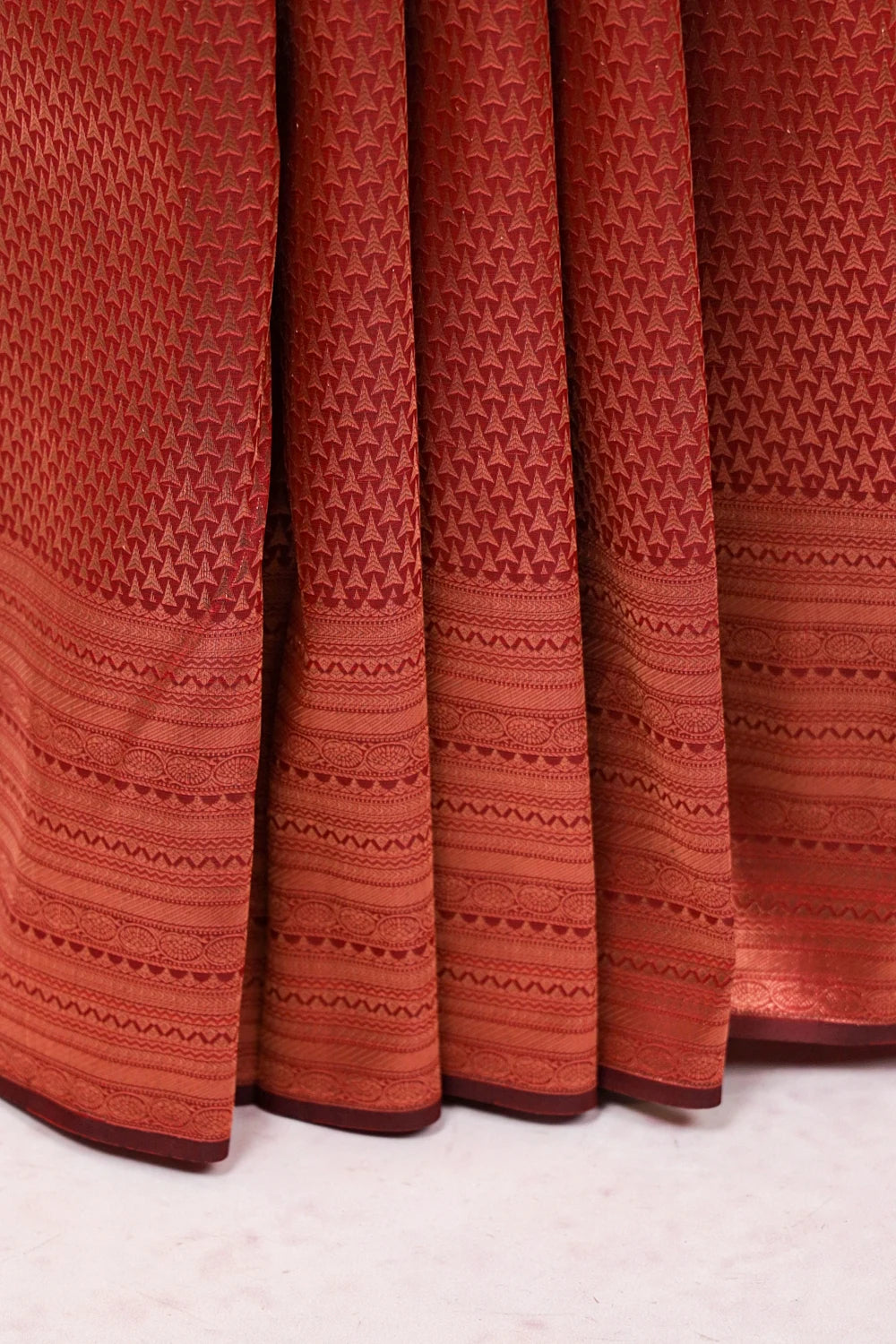 Maroon Kancheepuram Semi Silk Saree