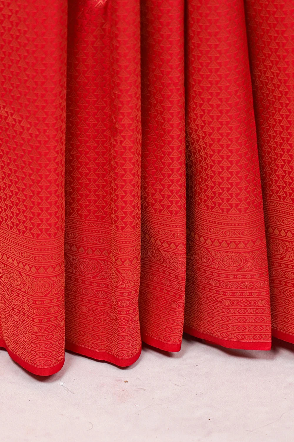 Red Kancheepuram Semi Silk Saree