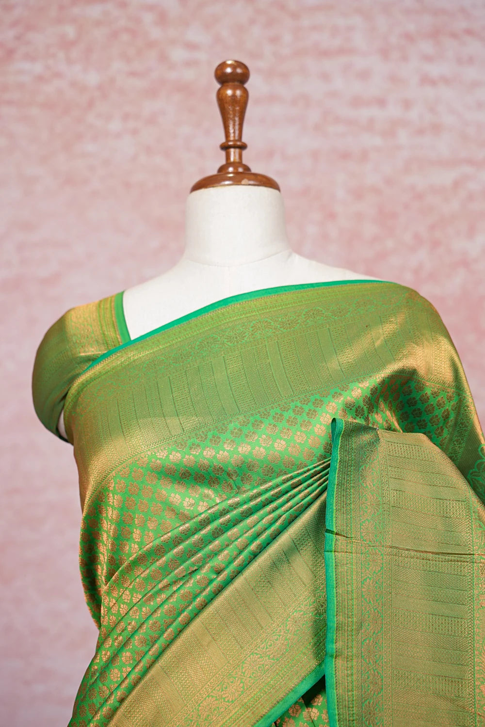 Green Kancheepuram Semi Silk Saree