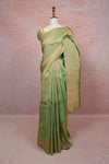 Pista Green Kancheepuram Semi Silk Saree - Seematti
