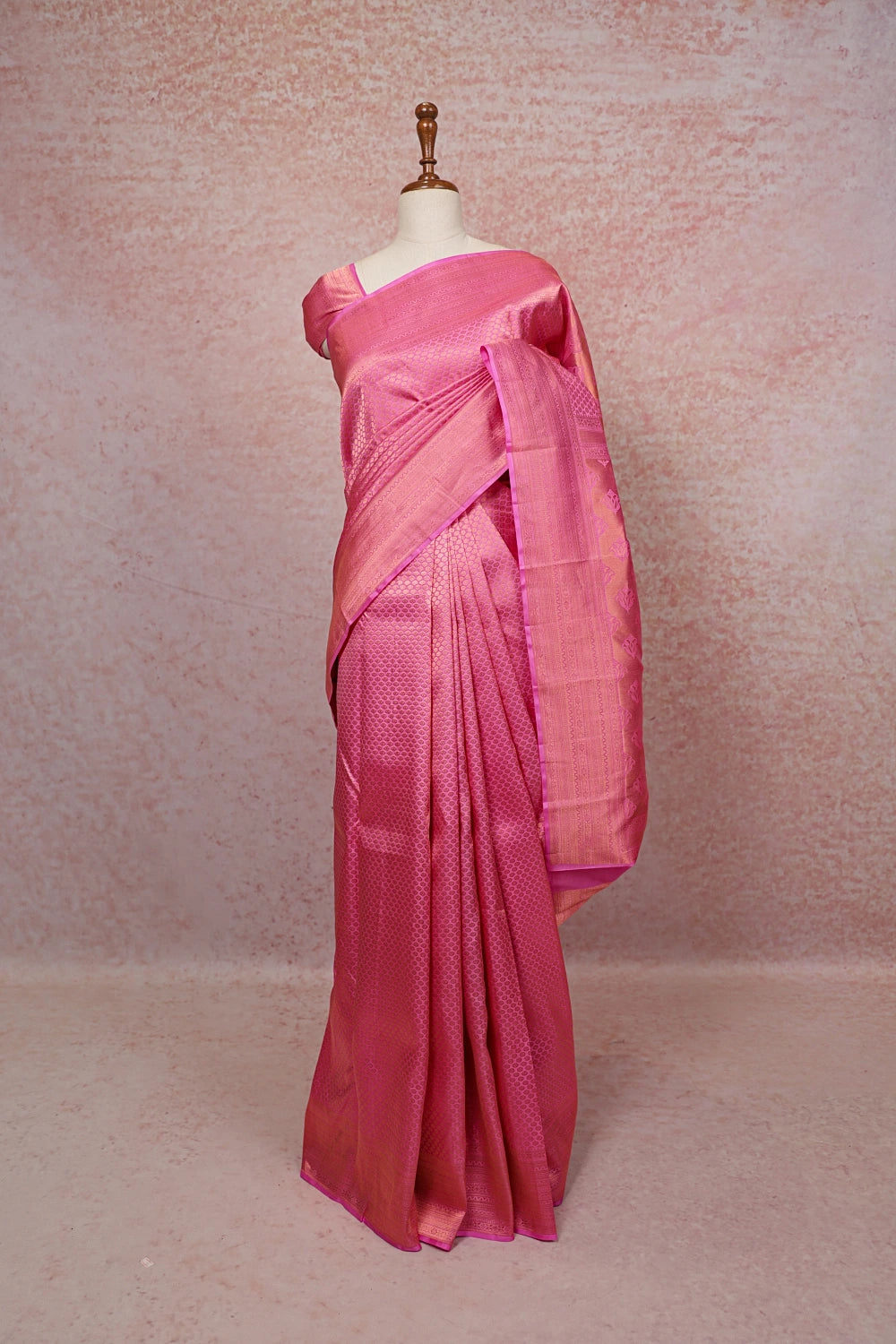 Pink Kancheepuram Semi Silk Saree - Seematti