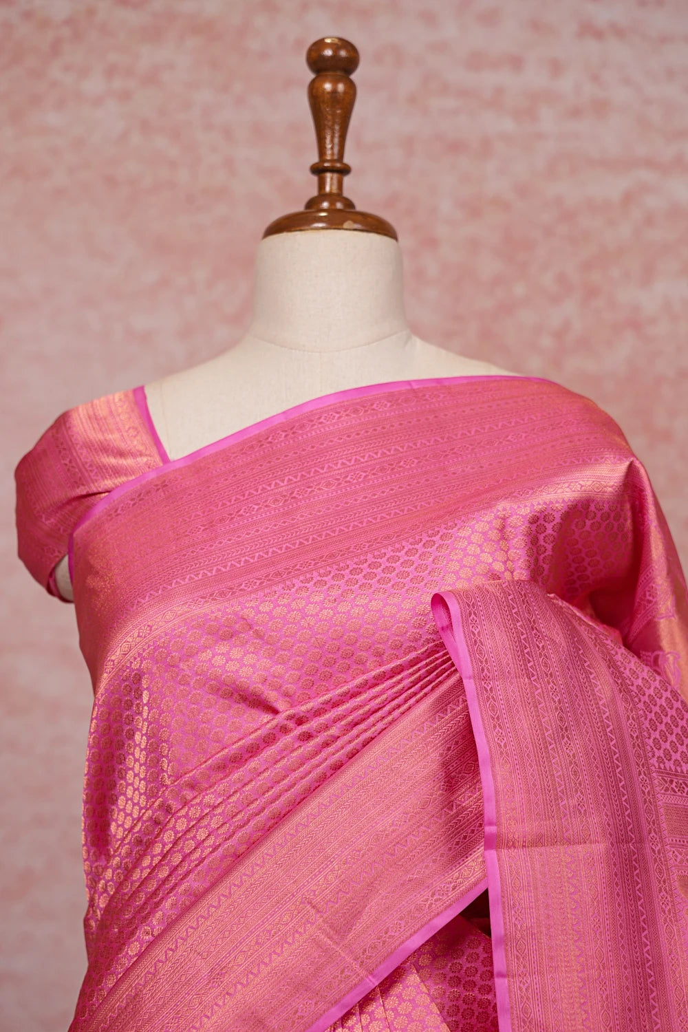 Pink Kancheepuram Semi Silk Saree - Seematti
