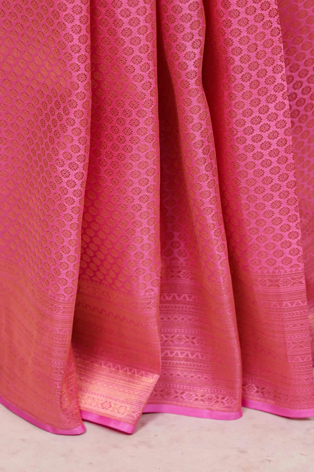 Pink Kancheepuram Semi Silk Saree - Seematti