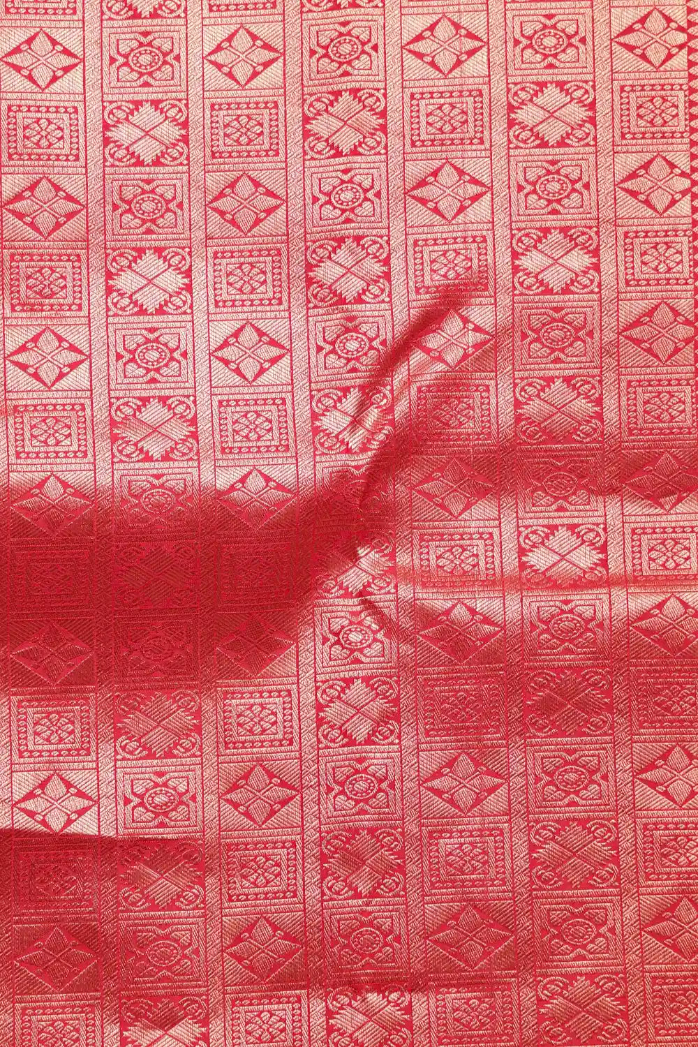 Red Kancheepuram Semi Silk Saree