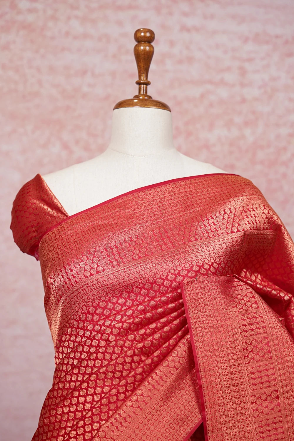 Maroon Kancheepuram Semi Silk Saree