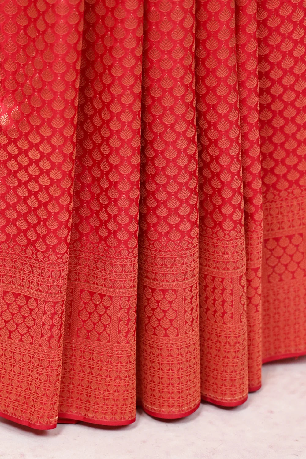 Maroon Kancheepuram Semi Silk Saree