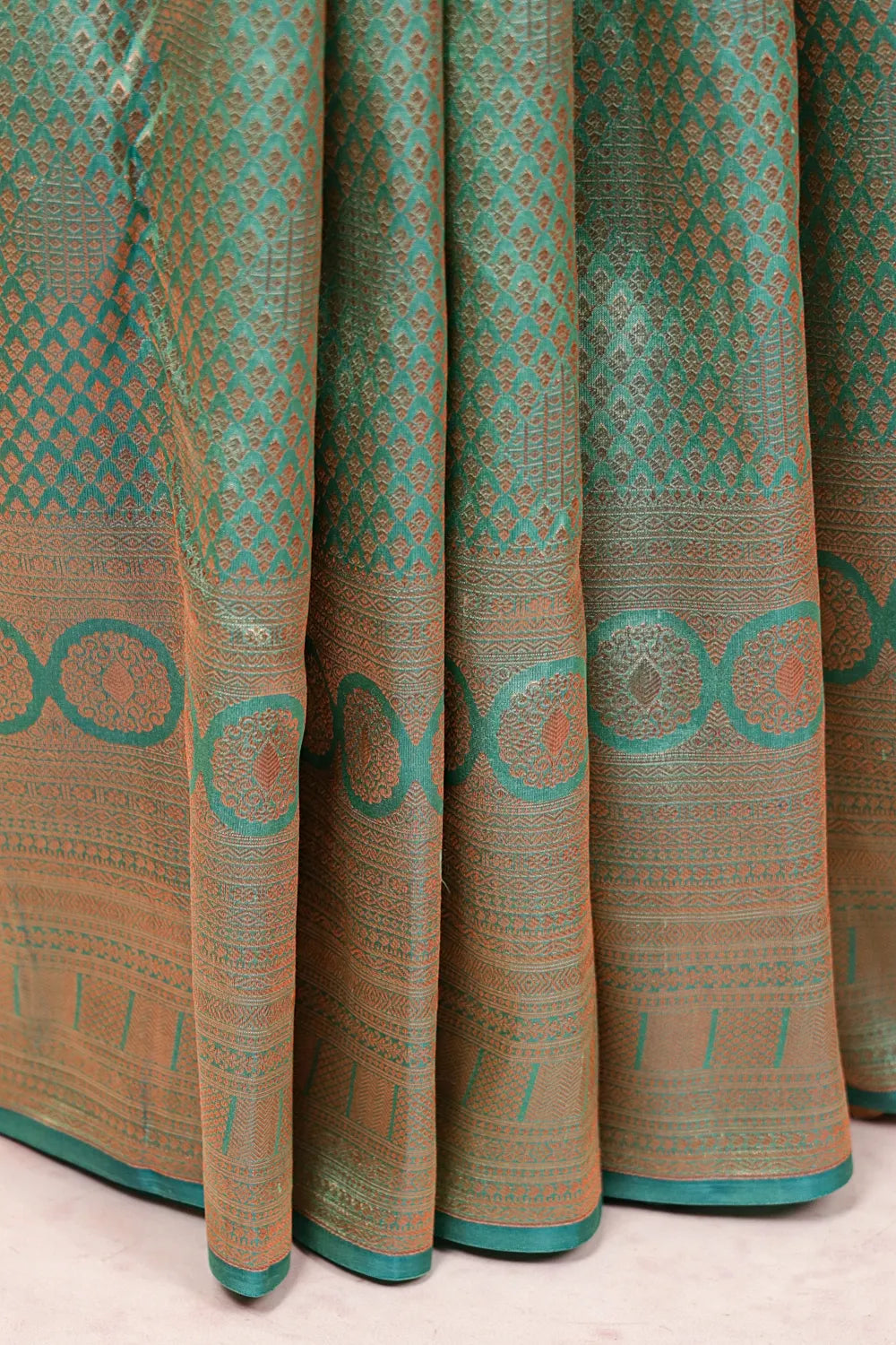 Green Kancheepuram Semi Silk Saree