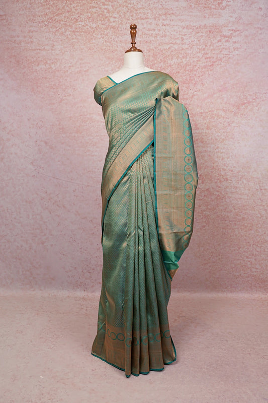 Green Kancheepuram Semi Silk Saree - Seematti