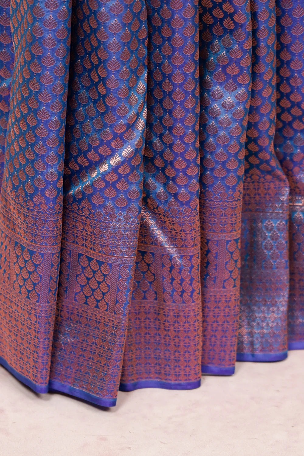 Blue Kancheepuram Semi Silk Saree