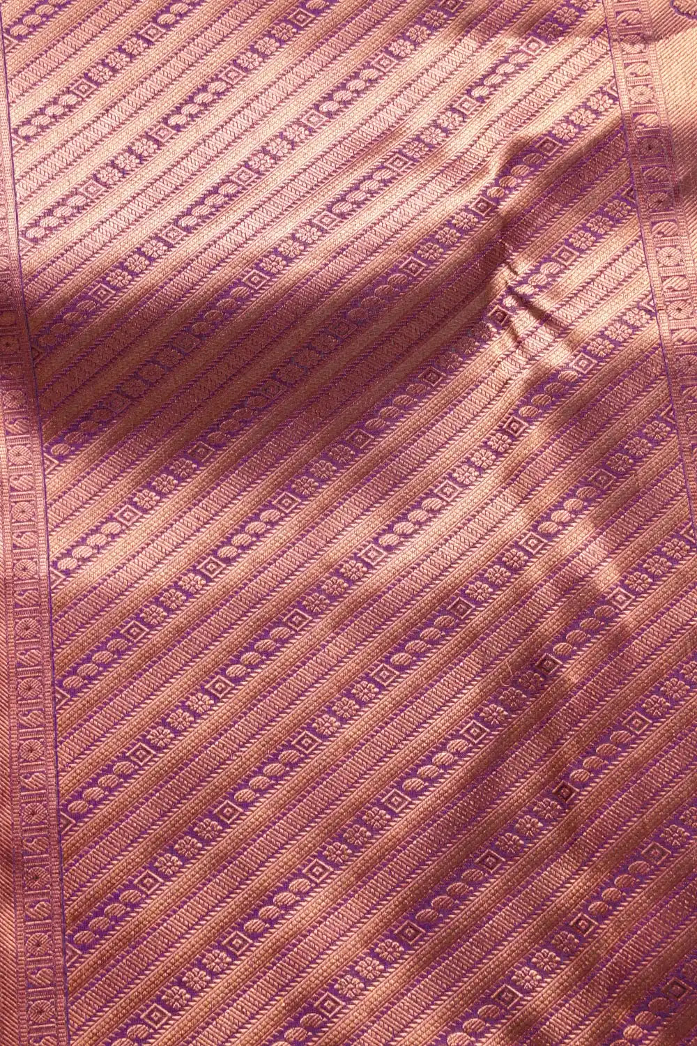 Dark Purple Kancheepuram Semi Silk Saree