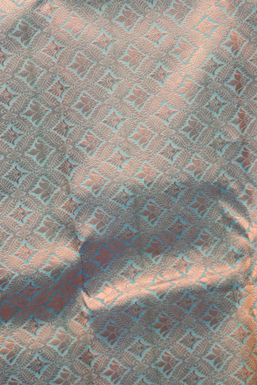 Light Blue Kancheepuram Semi Silk Saree