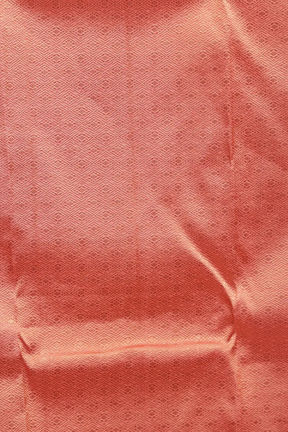 Peach Kancheepuram Semi Silk Saree