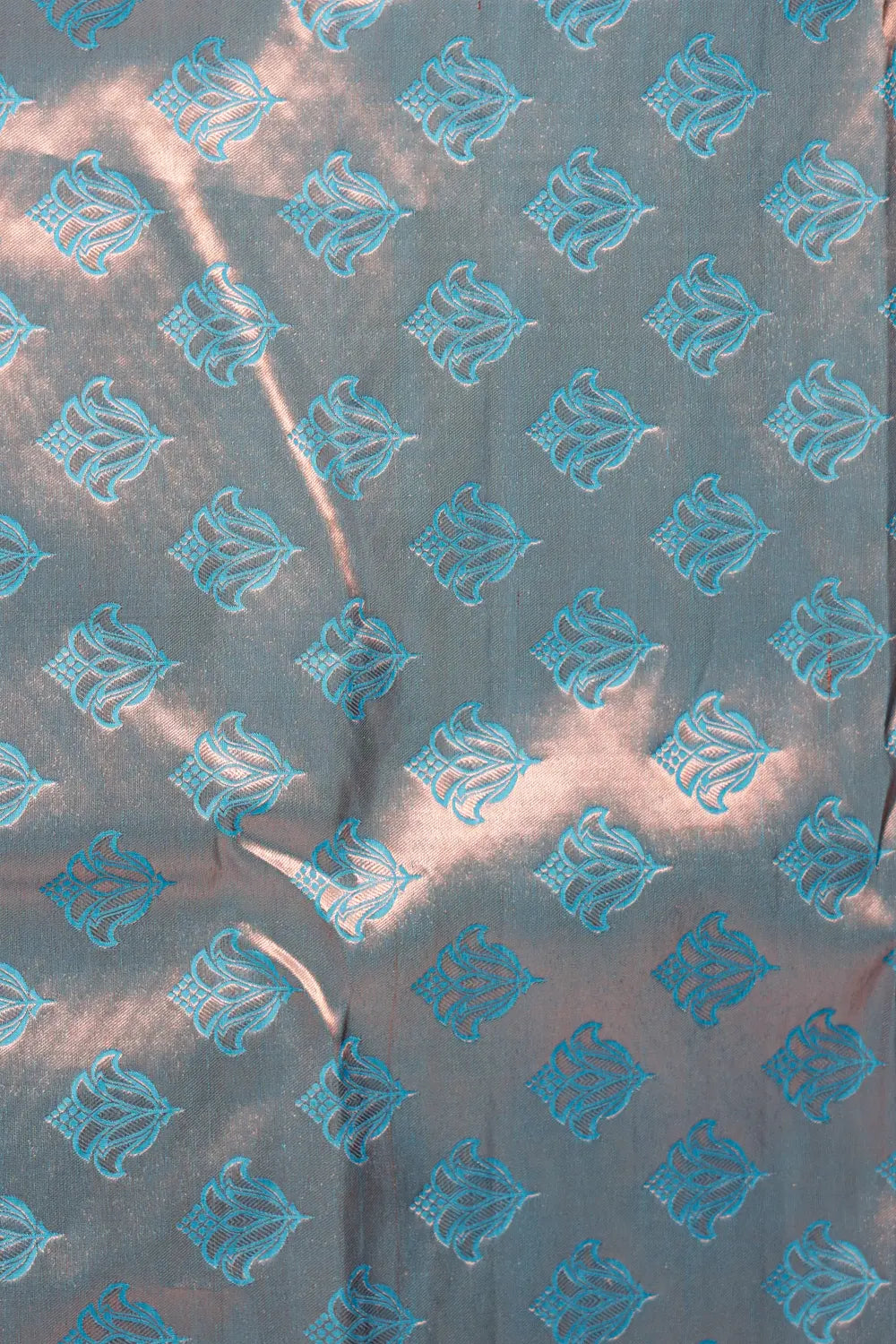 Sky Blue Kancheepuram Semi Silk Saree