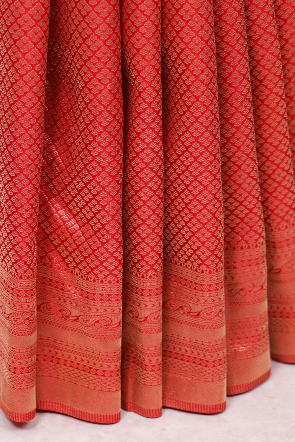 Red Kancheepuram Semi Silk Saree