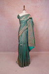 Peacock  Blue Kancheepuram Semi Silk Saree