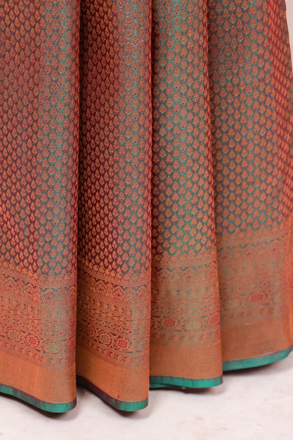 Wine Kancheepuram Semi Silk Saree