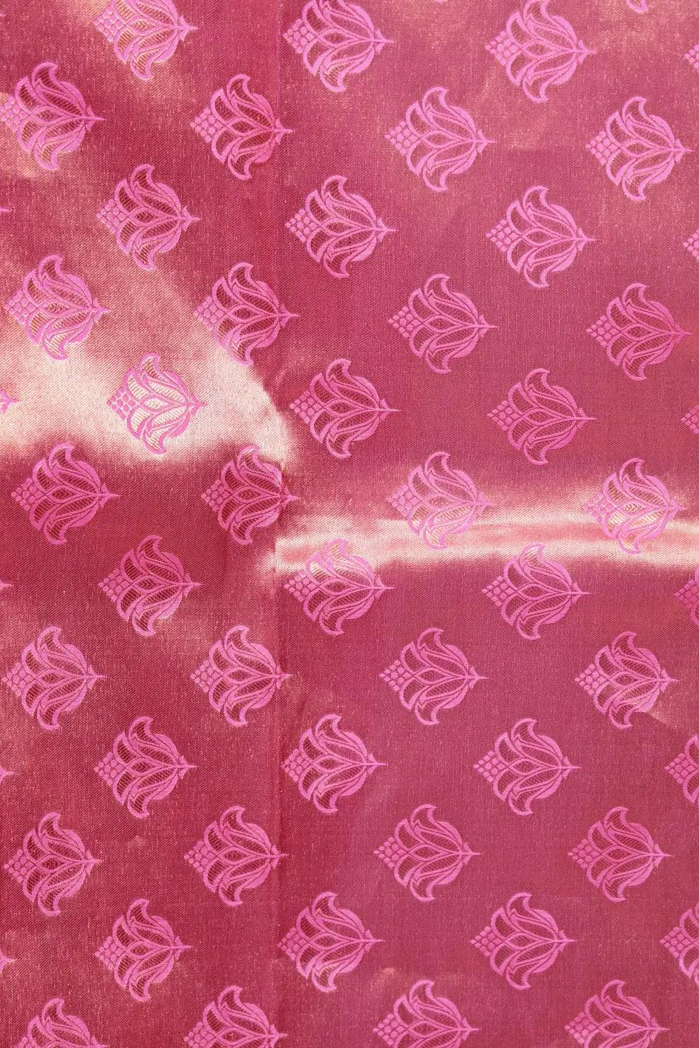 Pink Kancheepuram Semi Silk Saree
