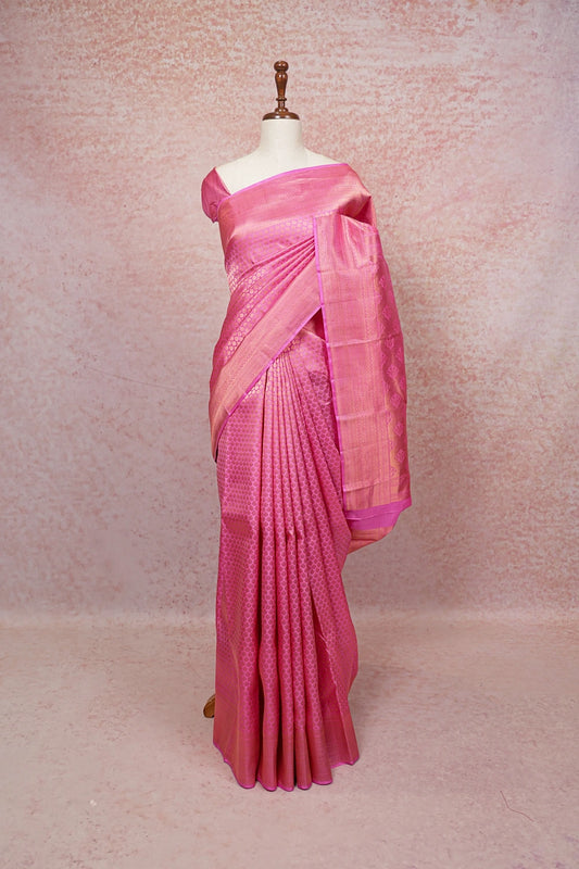 Pink Kancheepuram Semi Silk Saree - Seematti