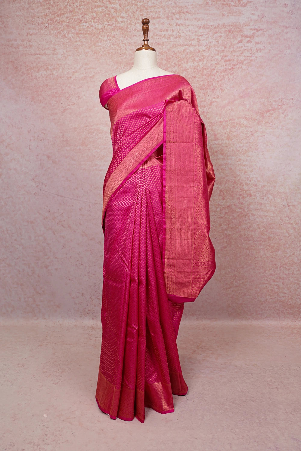 Pink Kancheepuram Semi Silk Saree - Seematti