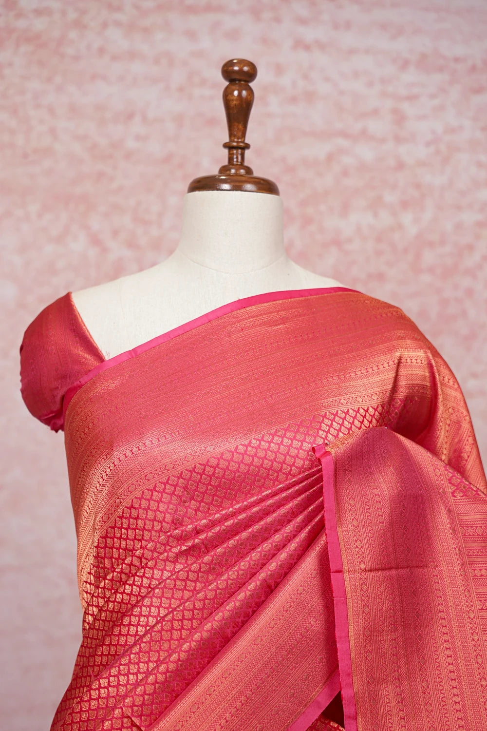 Pink Kancheepuram Semi Silk Saree - Seematti