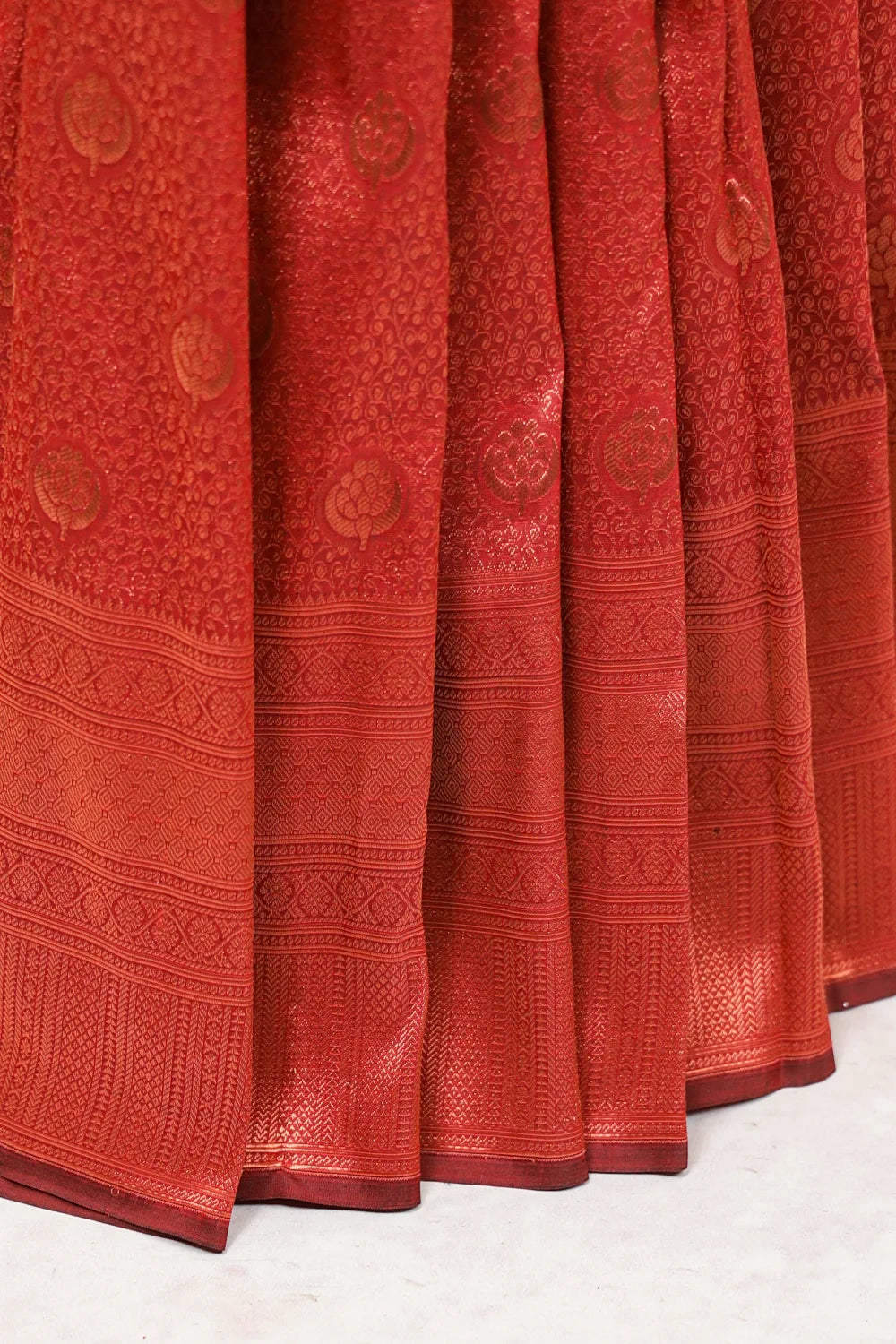 Maroon Kancheepuram Semi Silk Saree