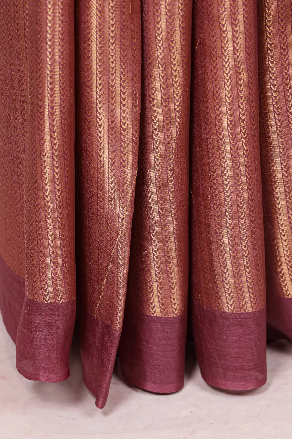 Onion Color Tussar Saree