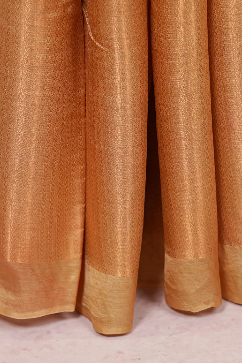 Light Champagne Gold Color Tussar Saree