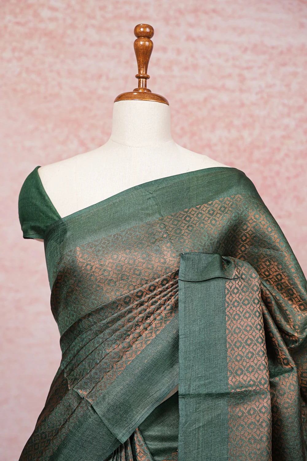 Green Tussar Saree