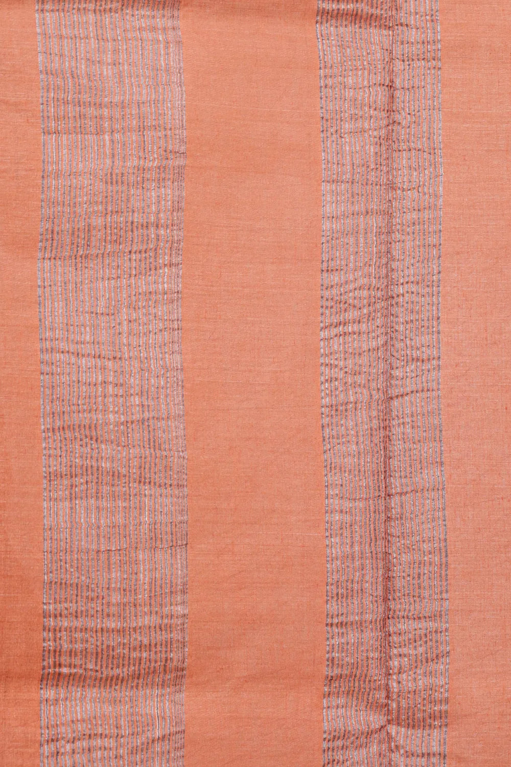 Rust Orange Tussar Silk Saree
