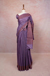 Purple Tussar Silk Saree - Seematti