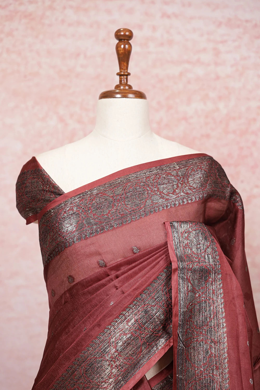 Brown Tussar Saree