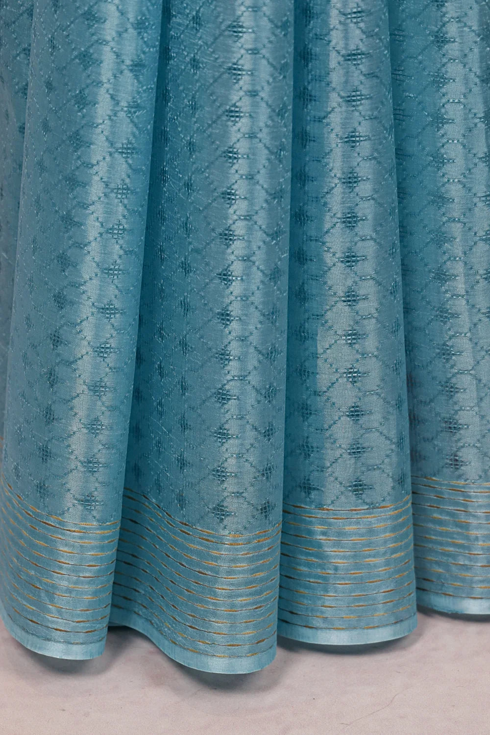 Light Blue Tussar Silk Saree