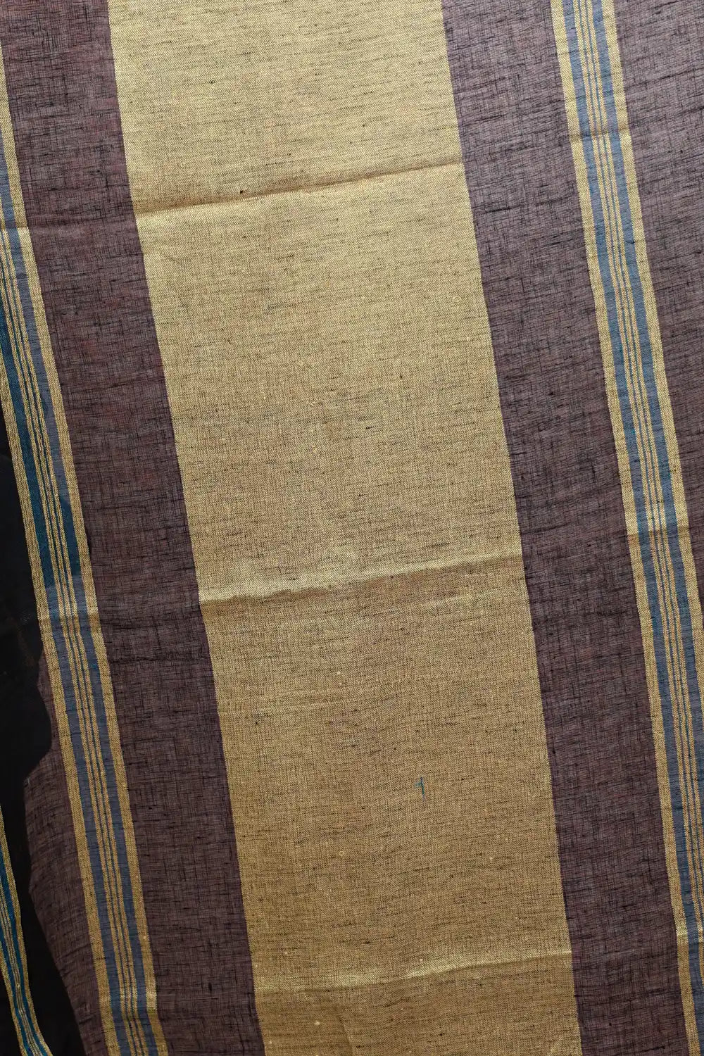 Black And Blue Linen Saree