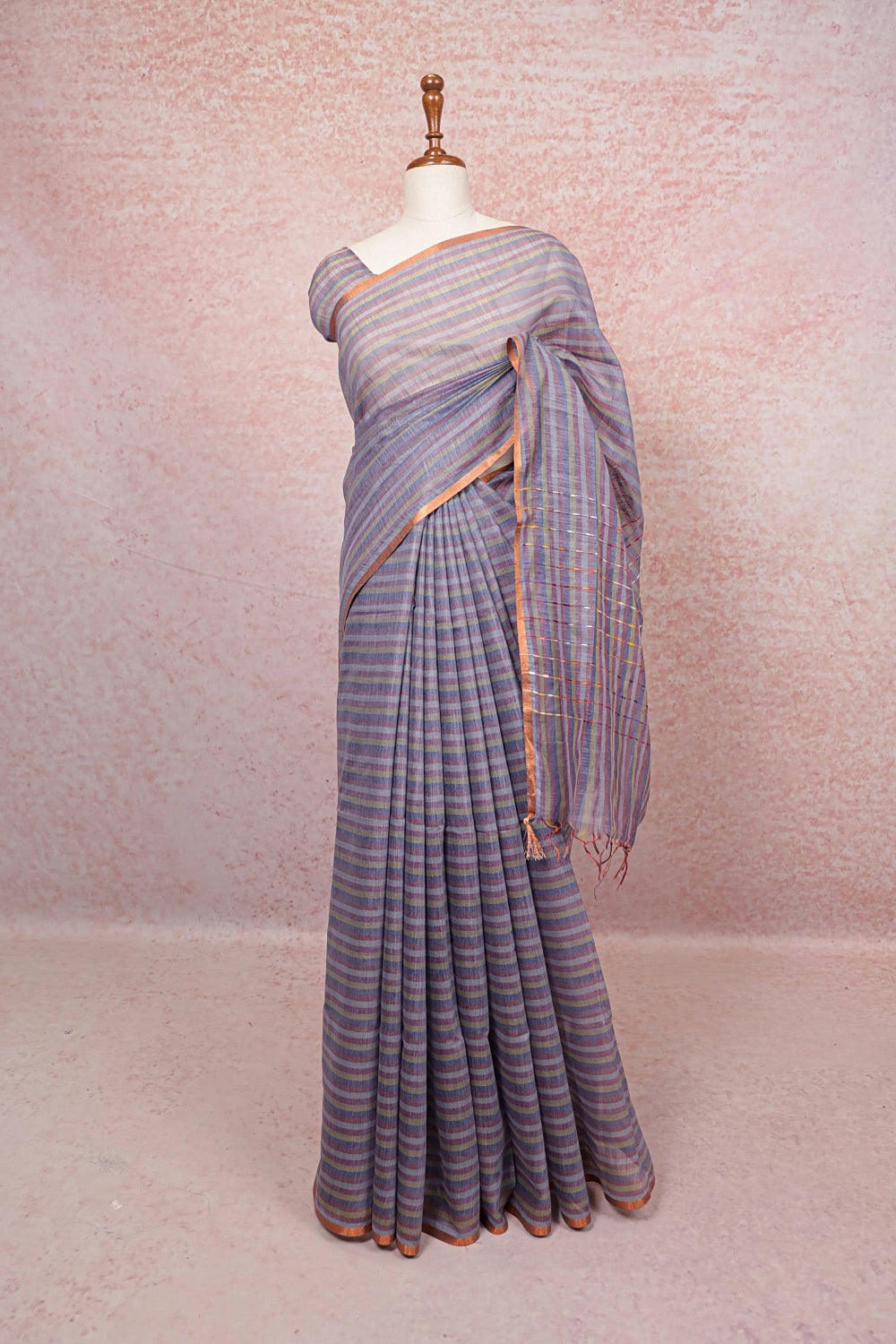 Multi Colors Cotton Saree