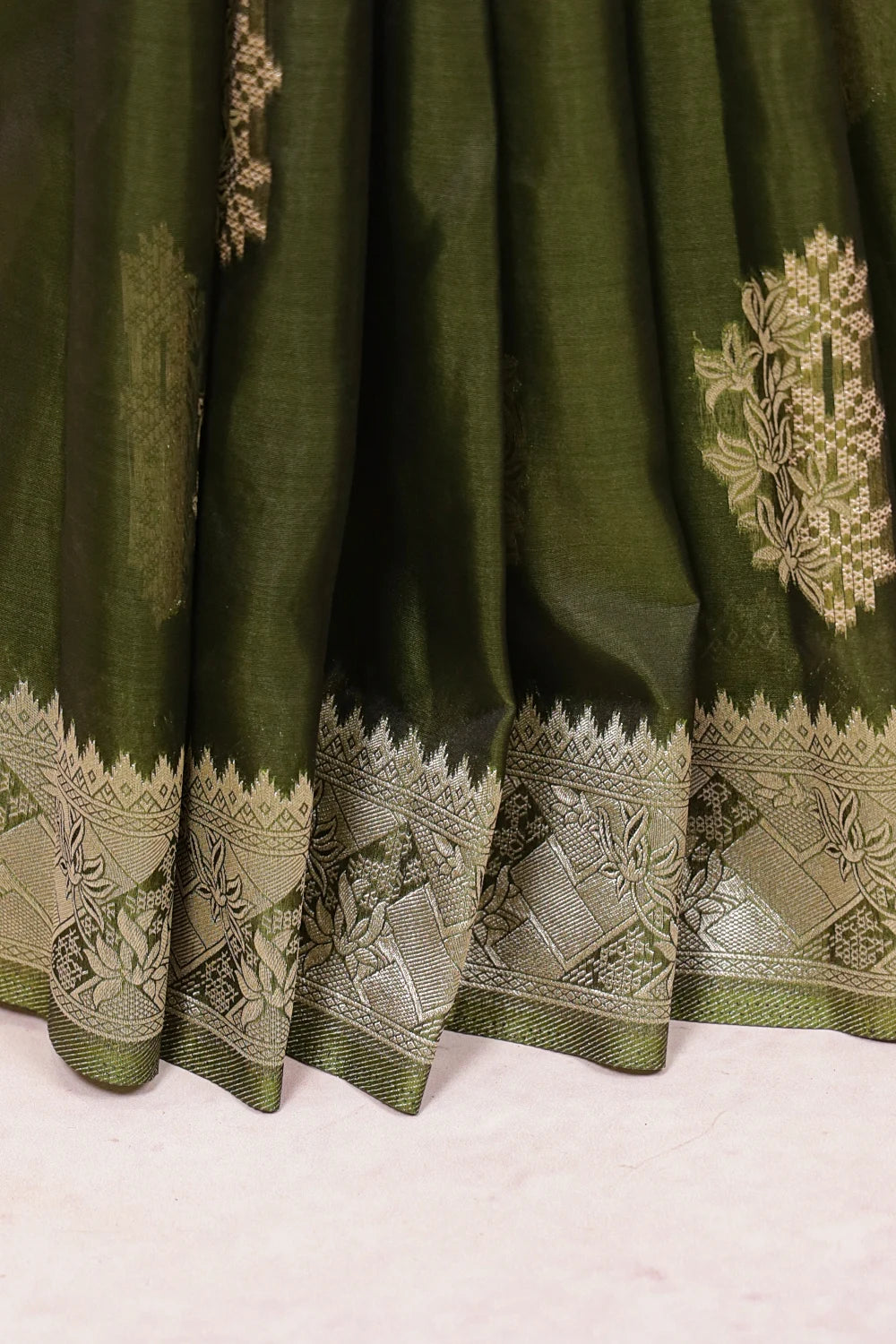 Green Cotton Silk Saree