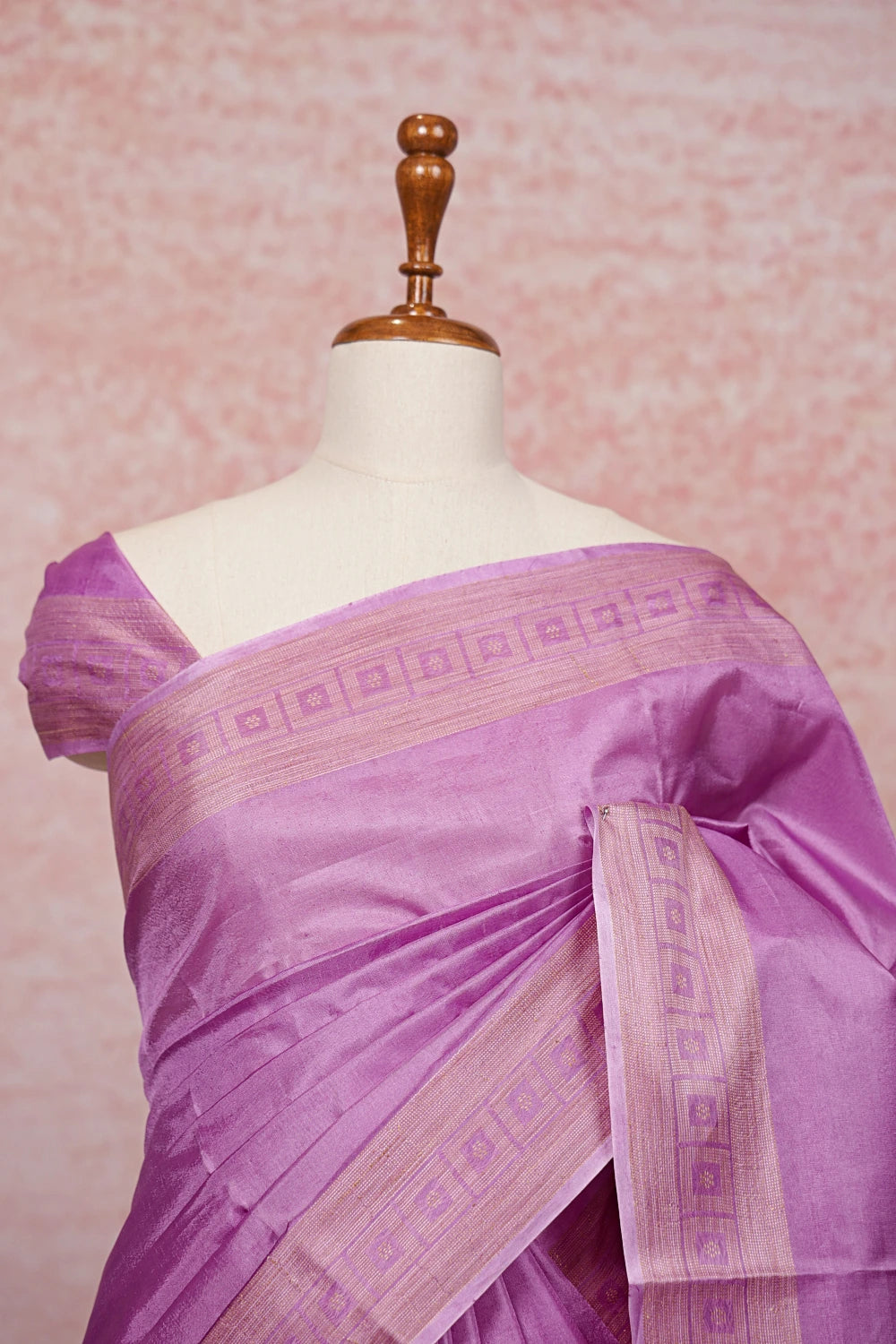 Lavender Tussar Saree