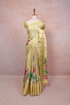 Lemon Yellow Semi Silk Saree